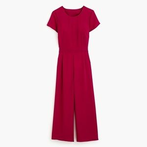 NEW J. Crew drapey wrap back jumpsuit berry pink size 4